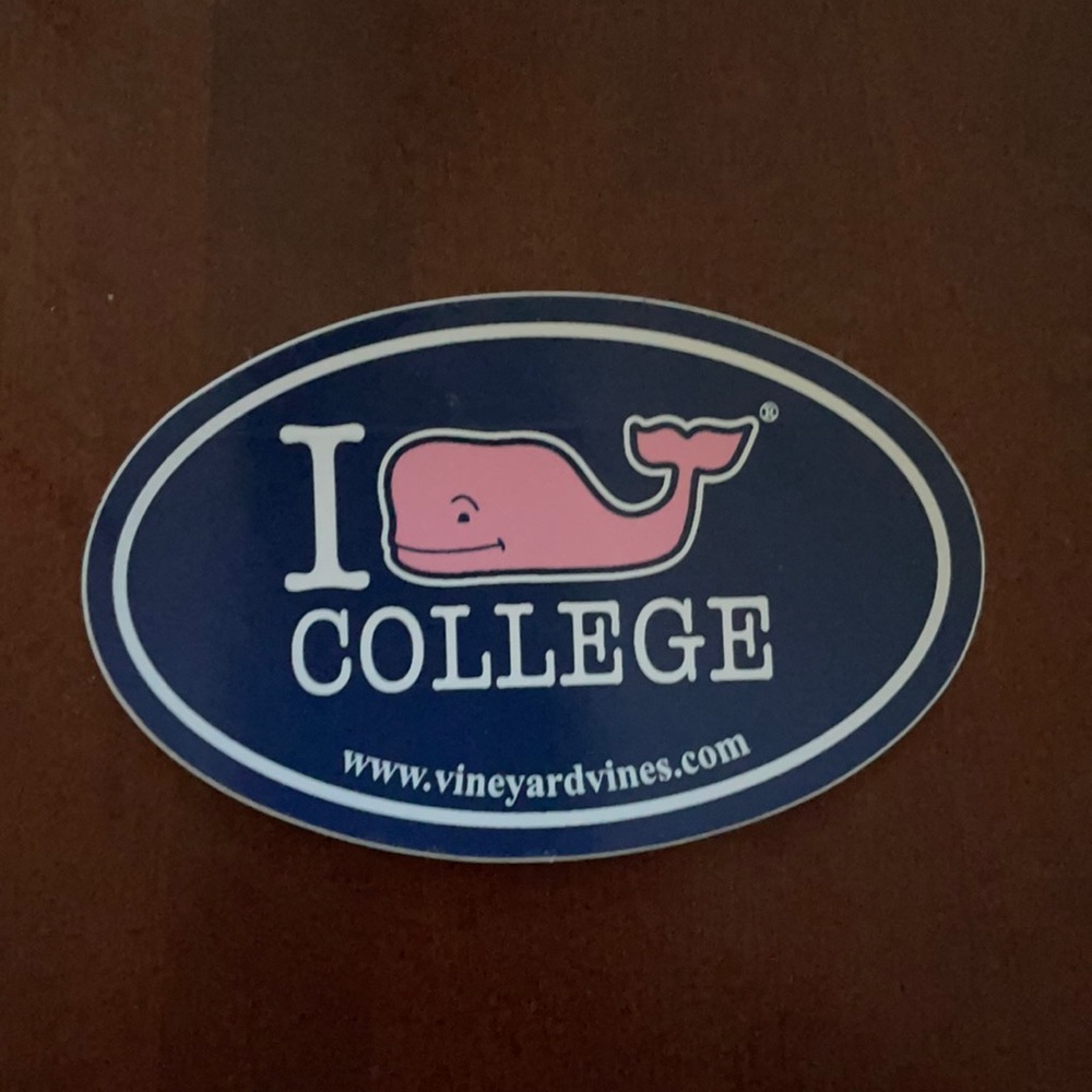 Vineyard vines college sticker